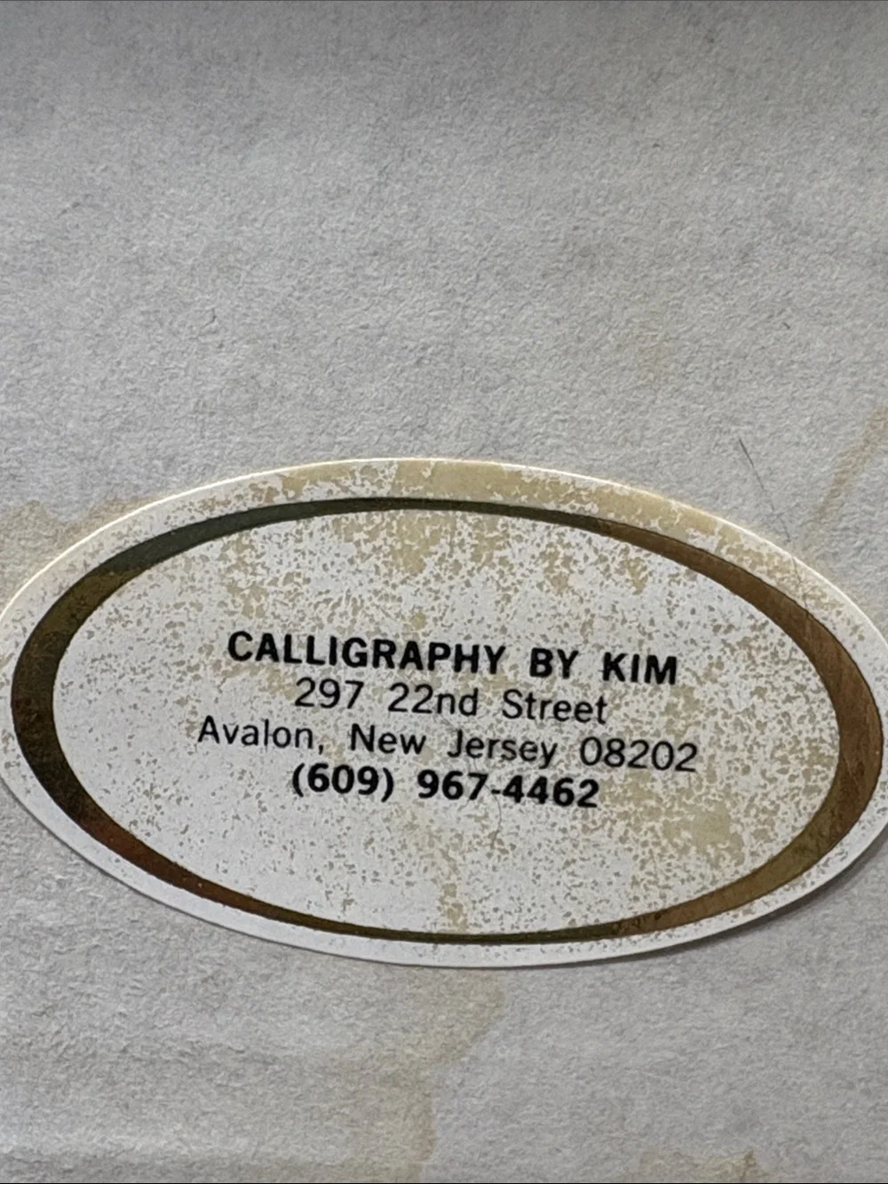 Calligraphy by Kim vintage 80s